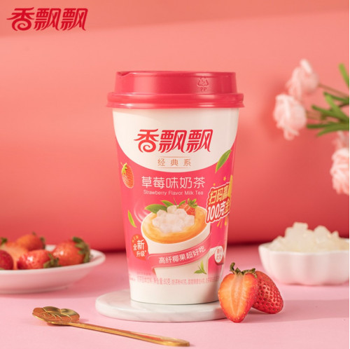 Молочный чай "Xiang Piao Piao" со вкусом клубники