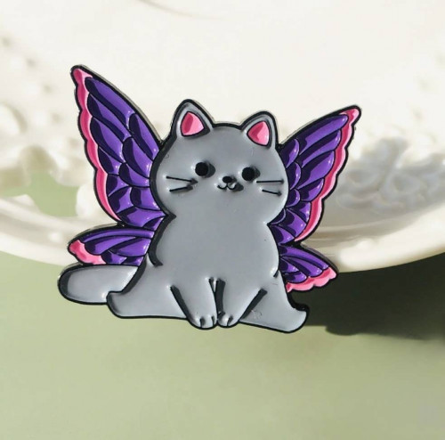 Металлический пин Котик 0301
