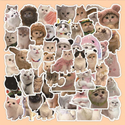 Стикеры с Котиками - Набор из 60 штук, Арт. №176
