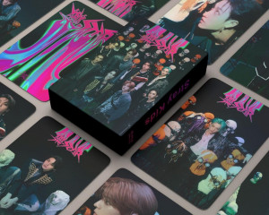 Голографические коллекционные карты Stray Kids ROCK-STAR black ver.