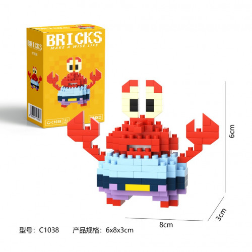 Конструктор мини BRICKS Мистер Крабс 54