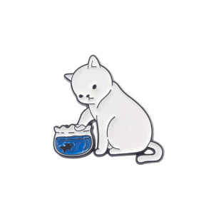 Металлический пин Котик 5463