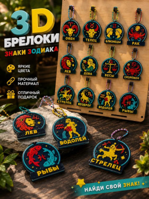 Стенд Брелоки Знаки Зодиака 100шт