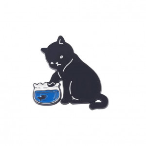 Металлический пин Котик 5464
