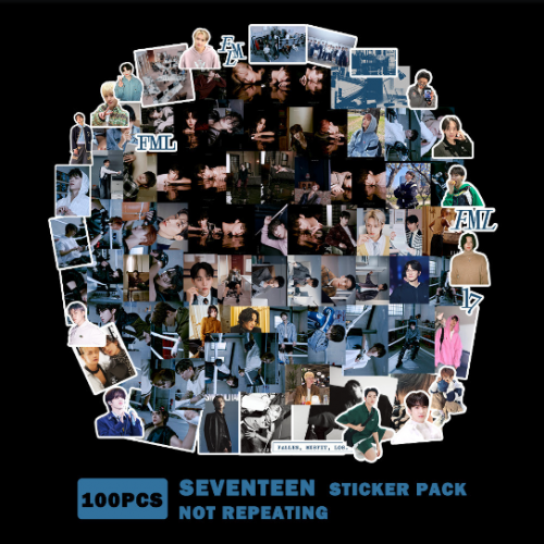 Стикеры SEVENTEEN - Коллекция из 100 штук №117 для фанатов K-pop
