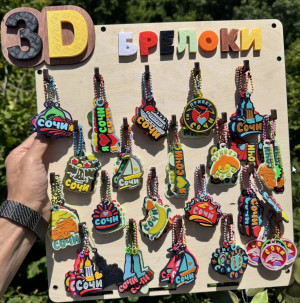 Стенд Брелоки Сочи 100шт