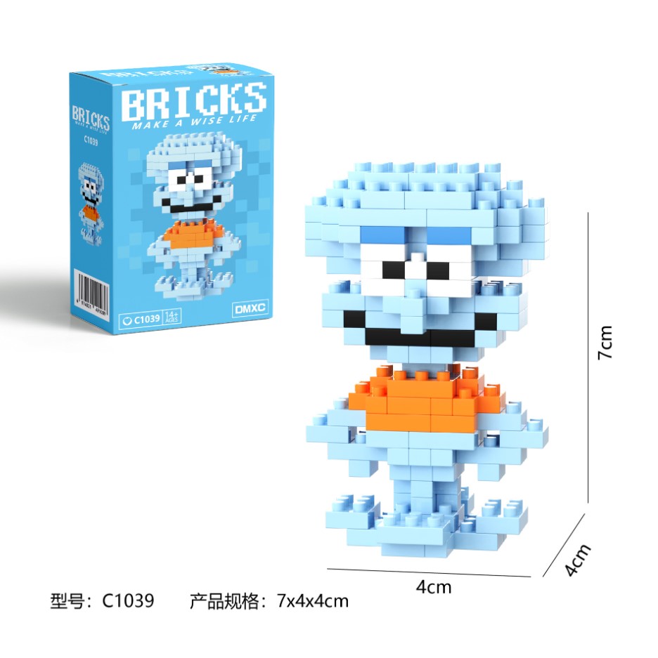 Конструктор мини BRICKS Сквидвард 55
